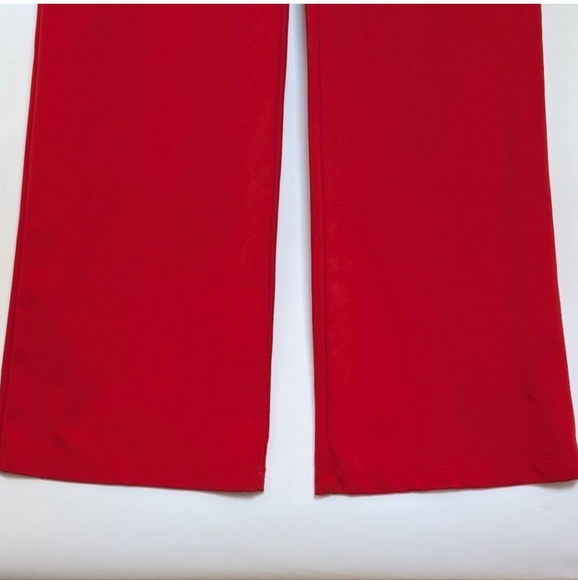 Lulu's Power of Love Red Strapless Jumpsuit Fitted Flared Leg NWT MED - Picture 10 of 16